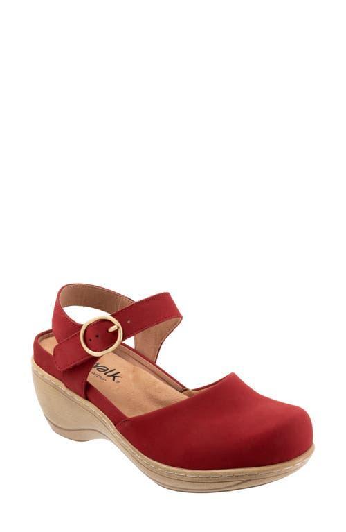 SoftWalk Mabelle Nubuck Suede Ankle Strap Clogs Product Image