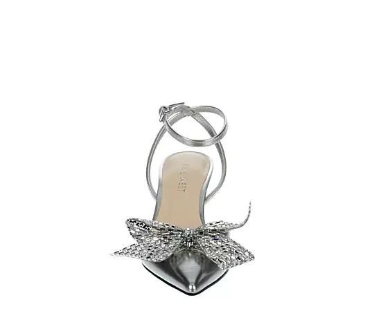Women's Nine West Raisun Pointy Toe Tapered Heel Dress Sandals, Size: 6.5, Silver Product Image