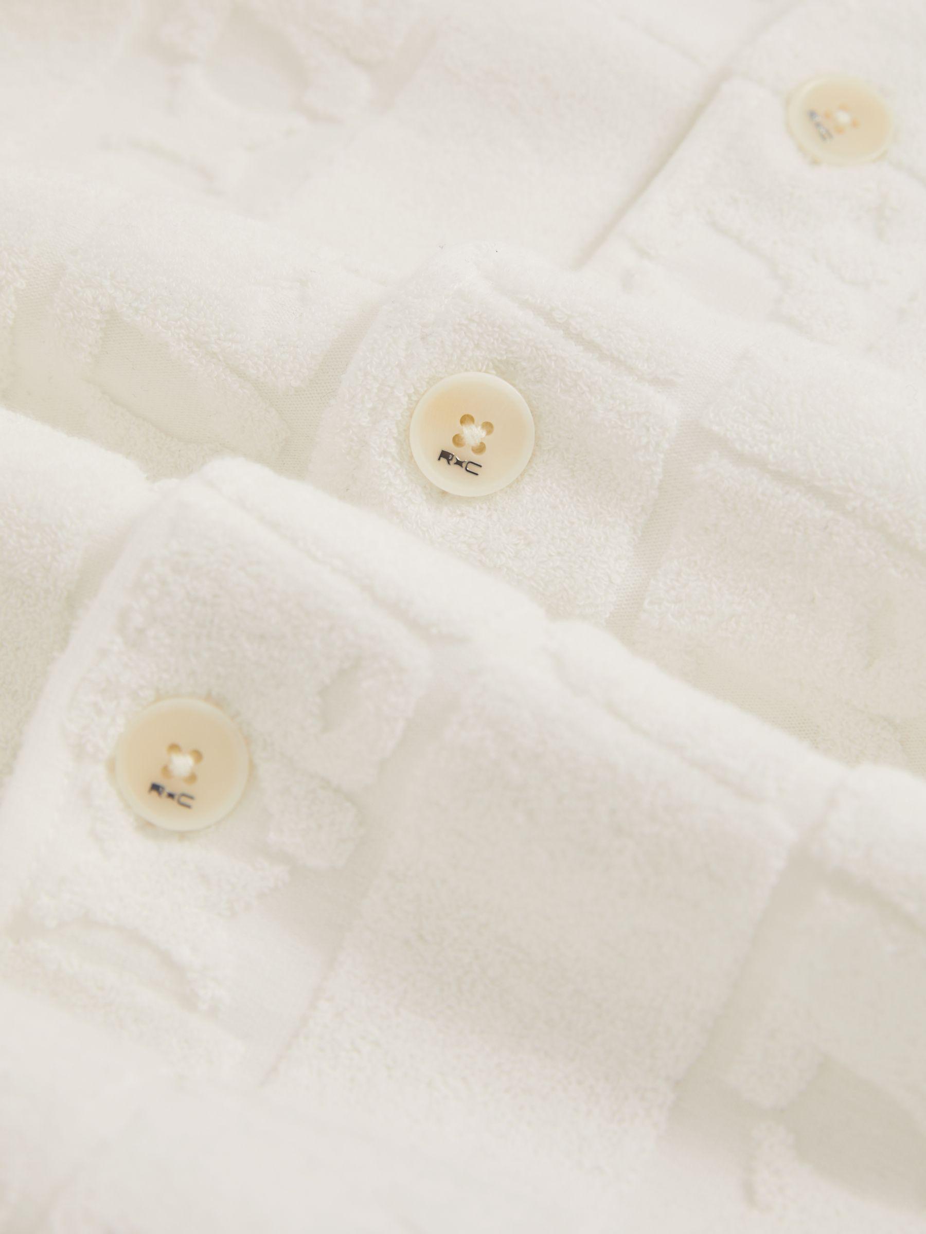 Reiss | Ché Towelling Monogram Shirt in White Product Image