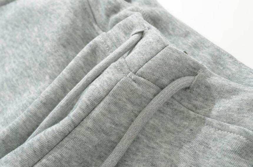 High Waist Plain Wide Leg Sweatpants Product Image