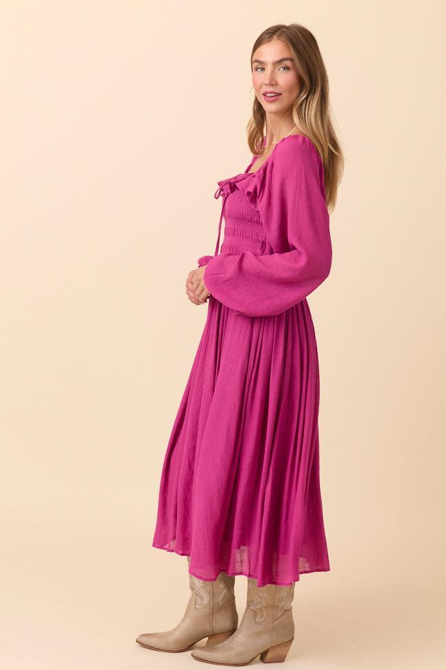 Summer Berry Smocked Maxi Dress Product Image