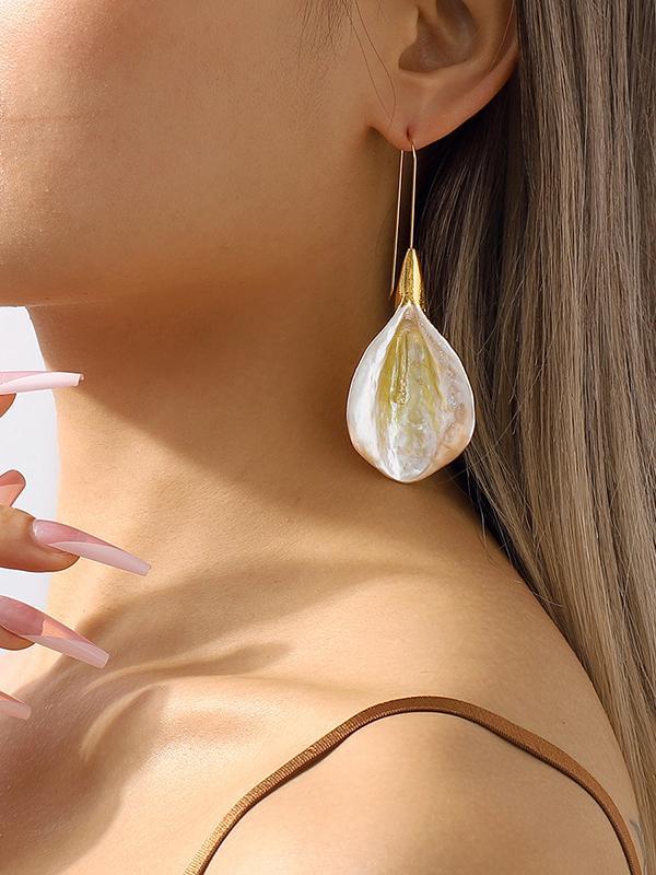 Flower Shape Drop Earrings Earrings Accessories Product Image