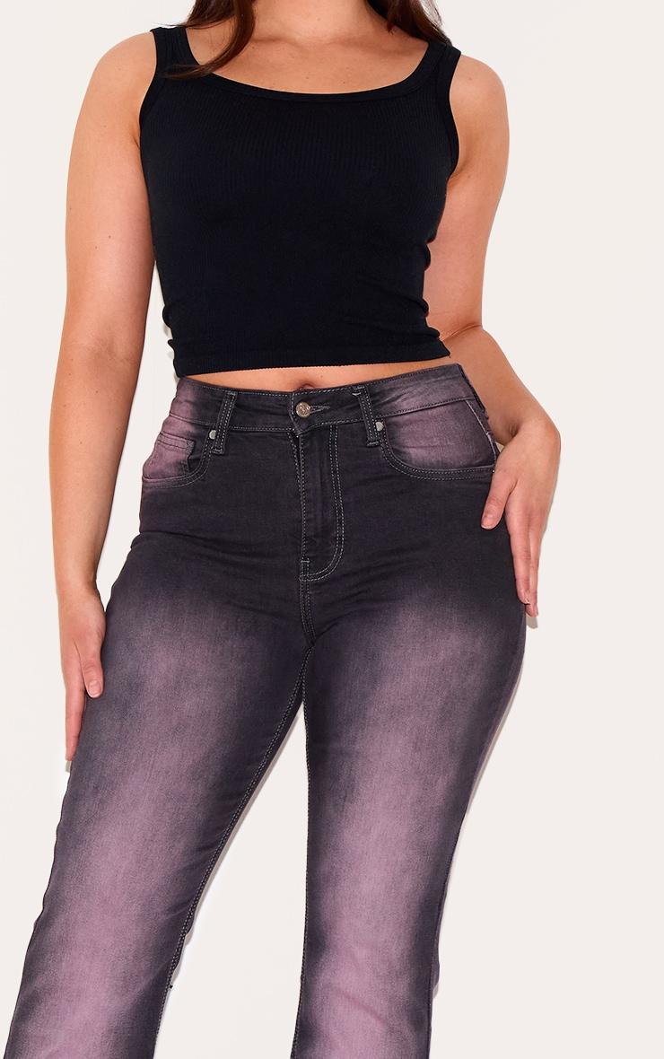 Shape Pink Ombre High Waist Flare Jeans Product Image