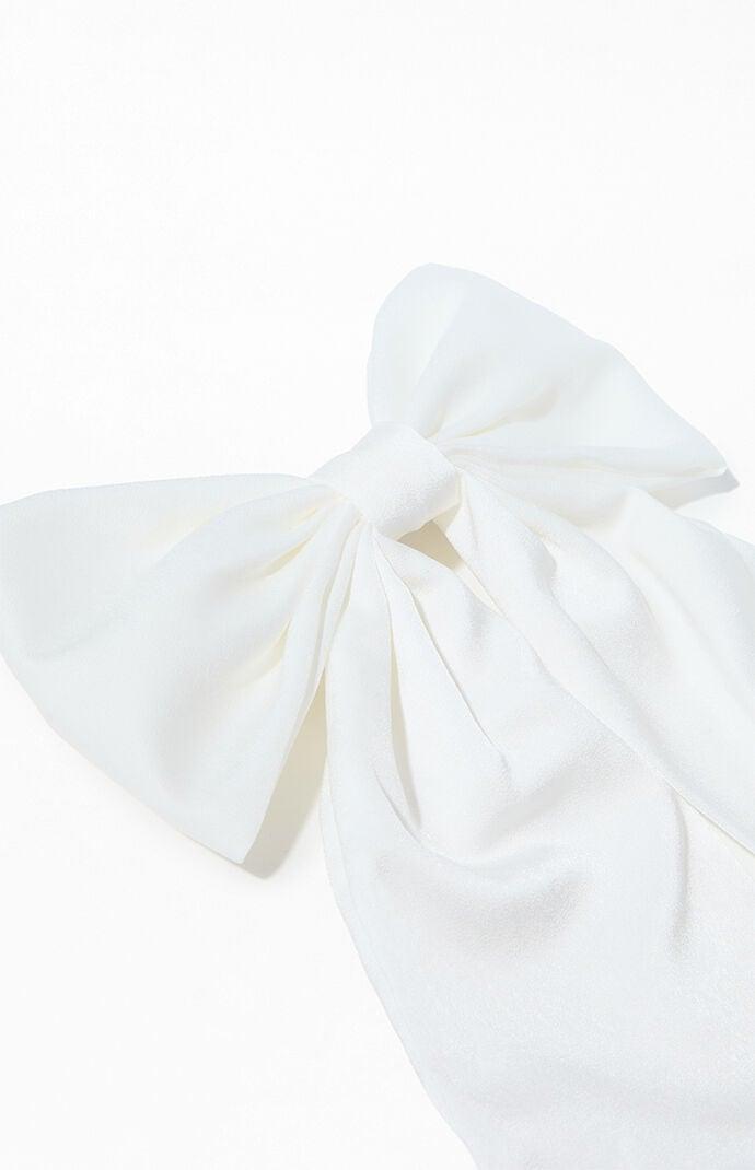 Medium Satin Bow Barrette Product Image