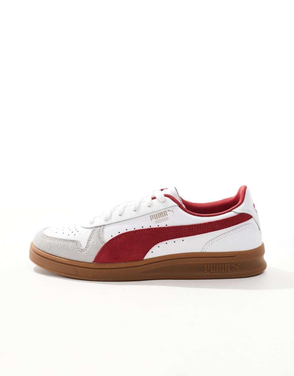 PUMA Indoor sneakers in white and red detail Product Image