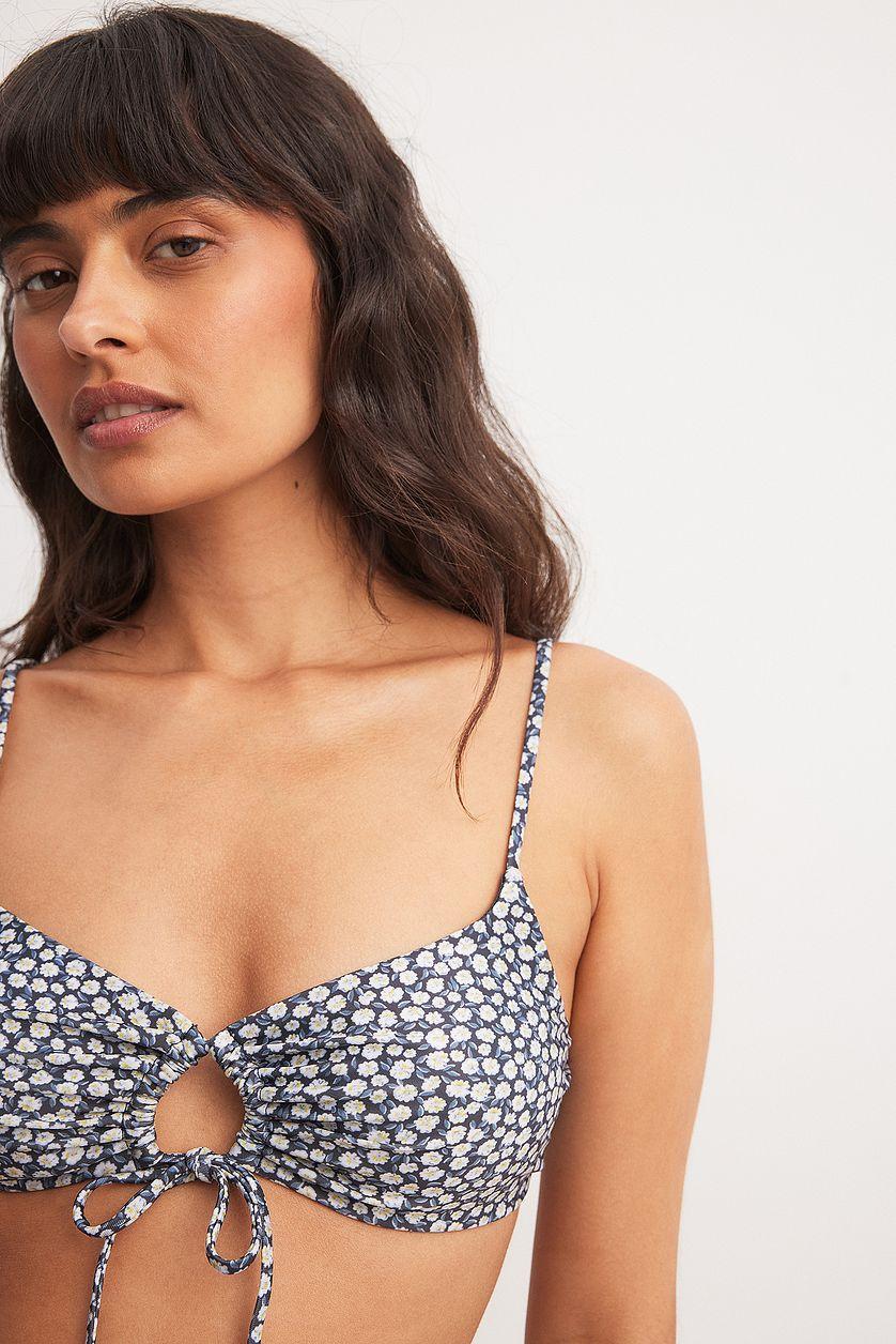Front Drawstring Bikini Top Product Image
