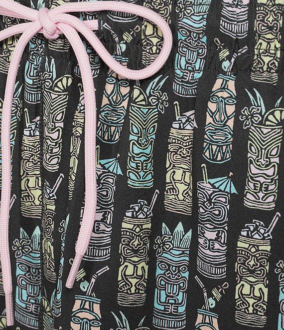 Caribbean Big & Tall Tiki Drinks 6#double; Swim Trunks Product Image