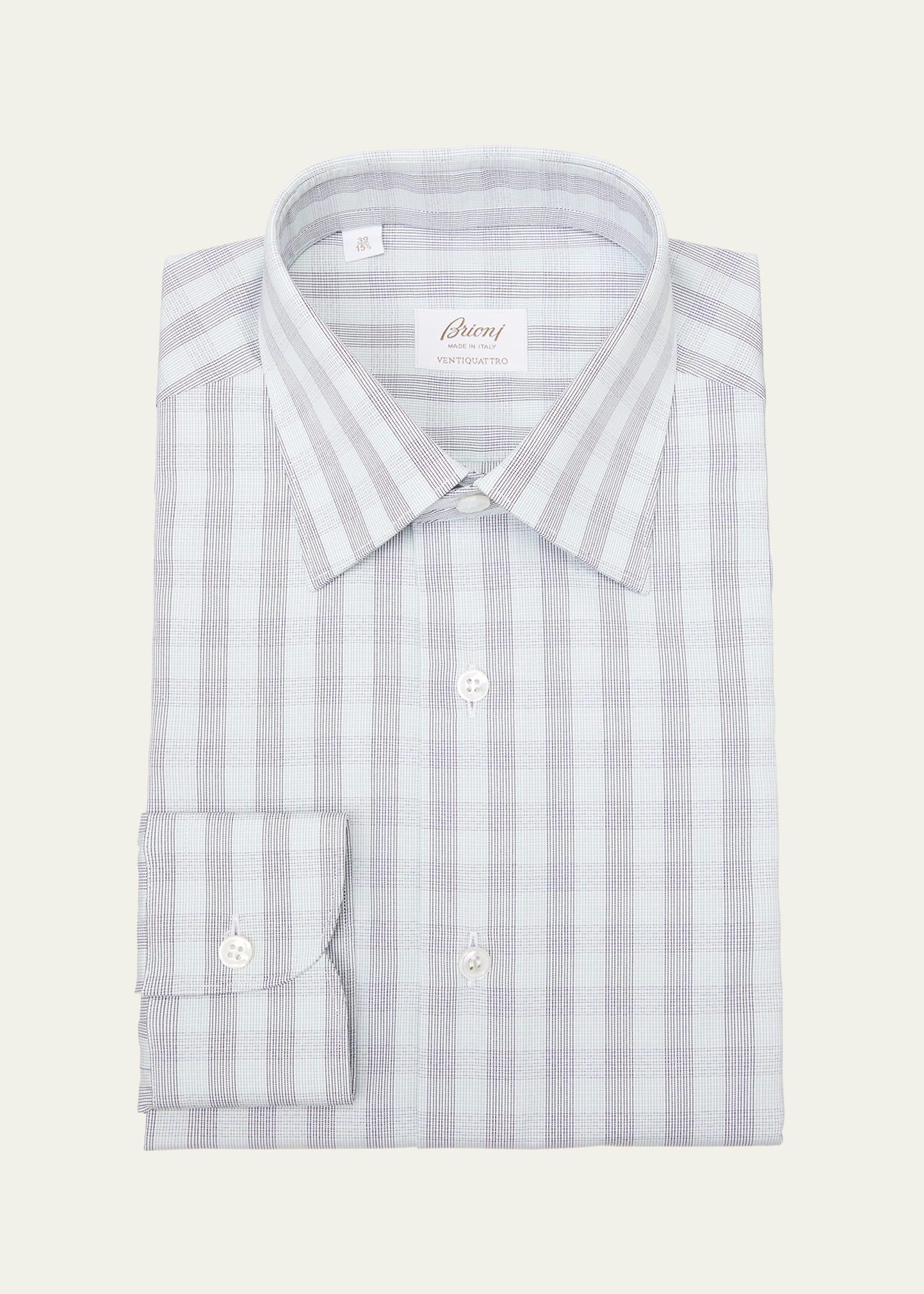 Mens Ventiquattro Textured Check Dress Shirt Product Image