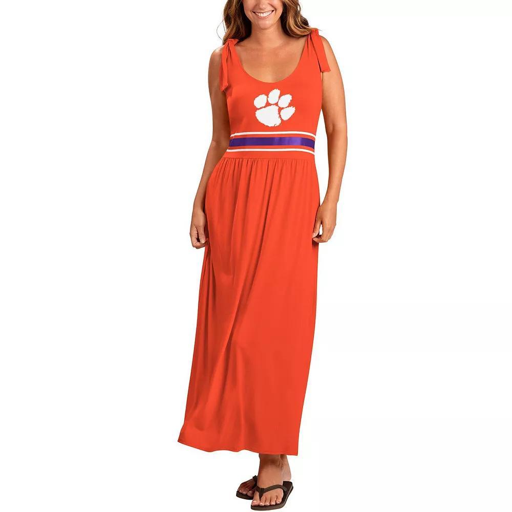 Womens G-III 4Her by Carl Banks Clemson Tigers Game Over Scoop Neck Maxi Dress Product Image