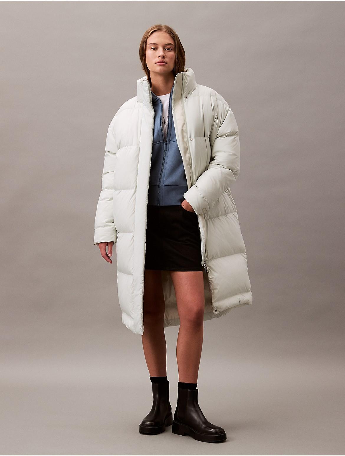 Calvin Klein Women's Long Down Puffer Jacket - Neutral - S Product Image