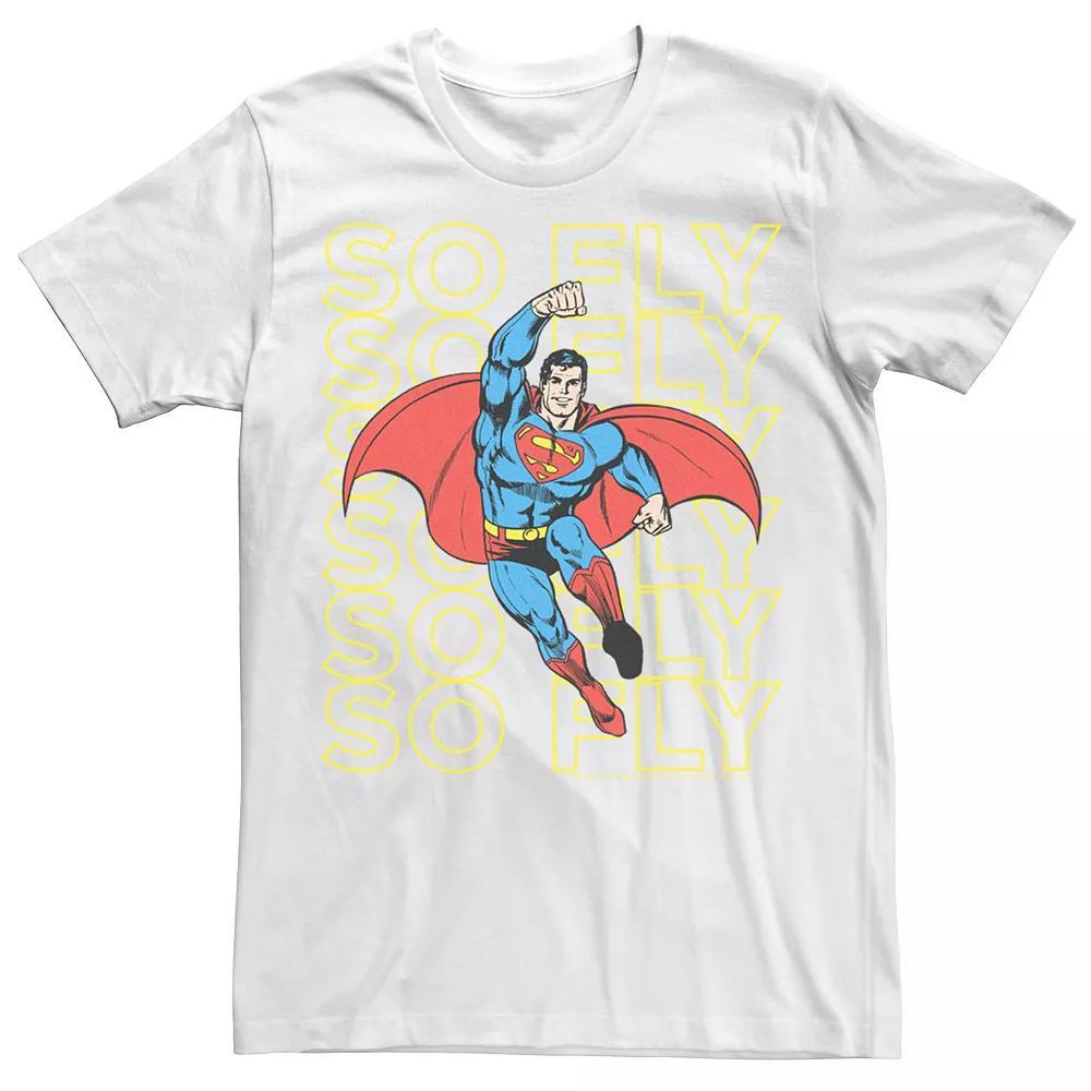 Men's DC Comics Superman So Fly Text Stack Tee, Size: Medium, Light Blue Product Image