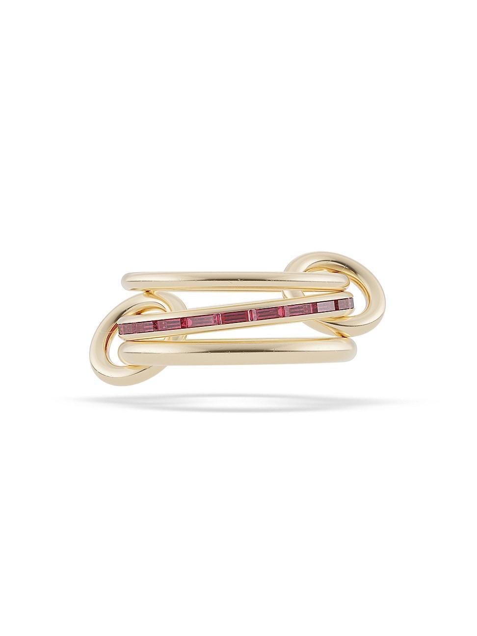 Womens Pyrus 18K Yellow Gold & Gemstone Triple-Band Ring Product Image