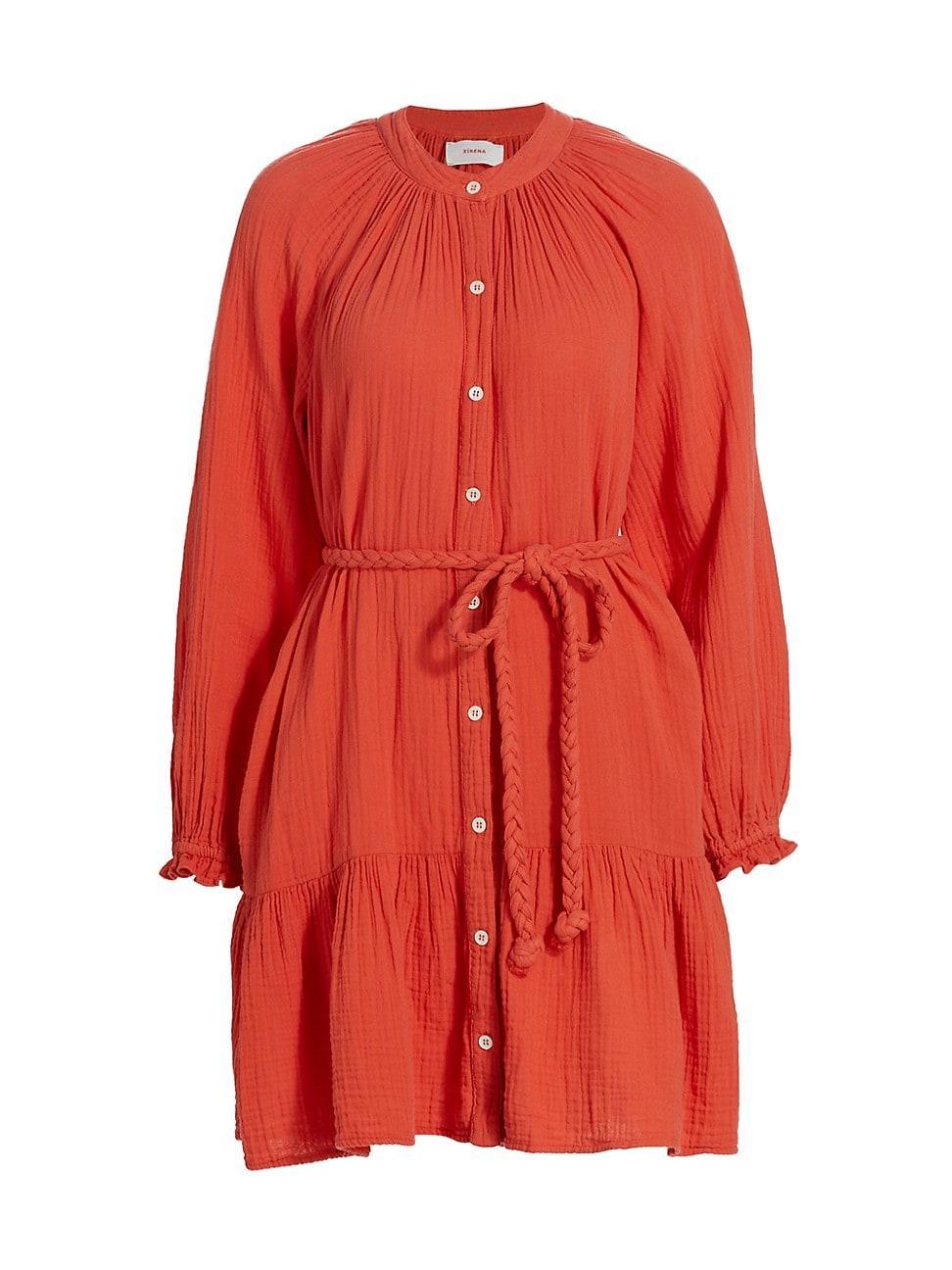 Womens Rainey Belted Cotton Dress Product Image