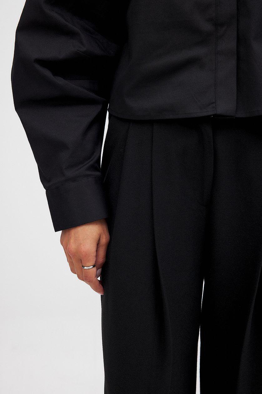 High Waist Cropped Pants Product Image