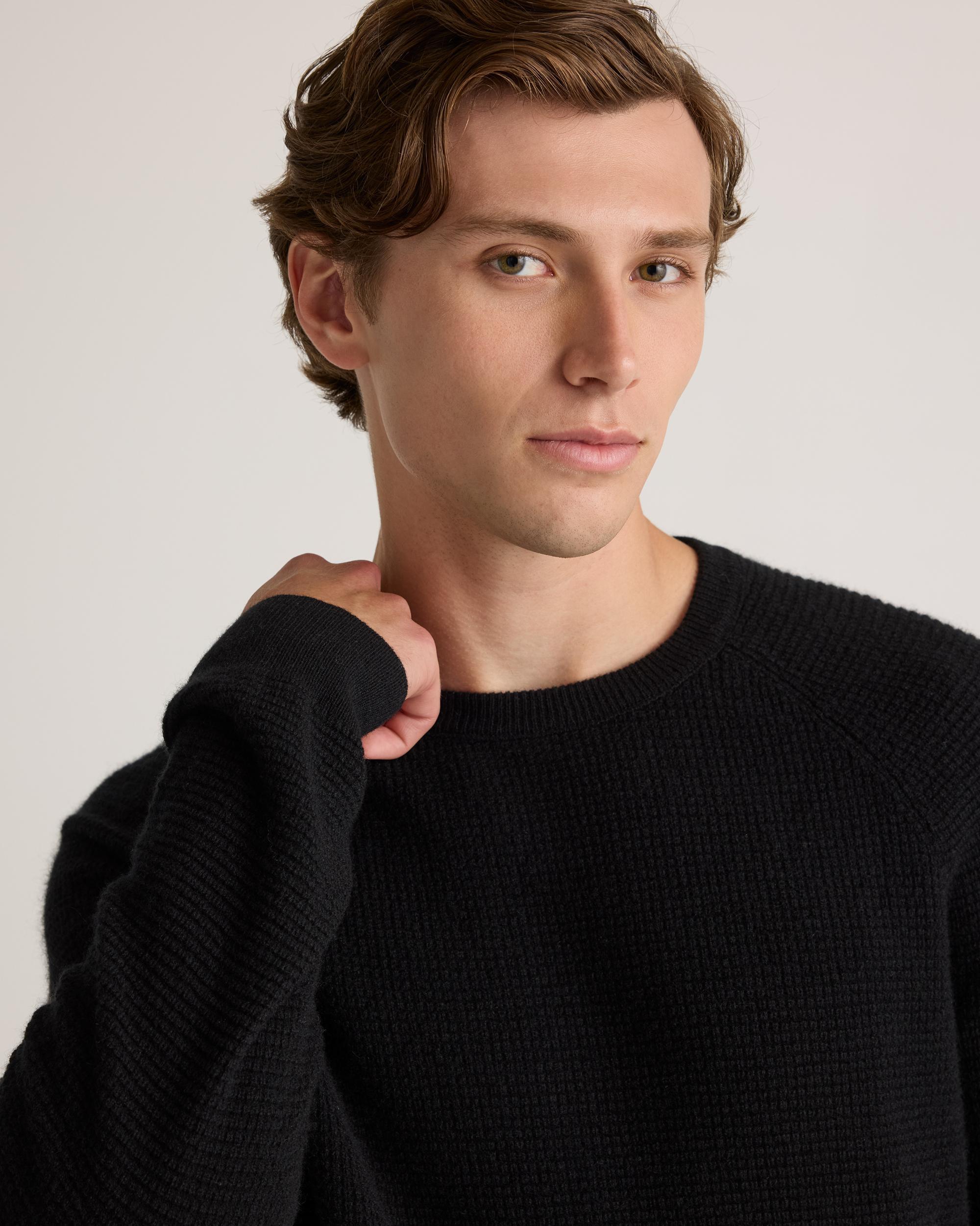 Quince | Men's Mongolian Cashmere Waffle Sweatshirt Knit Sweaters Product Image