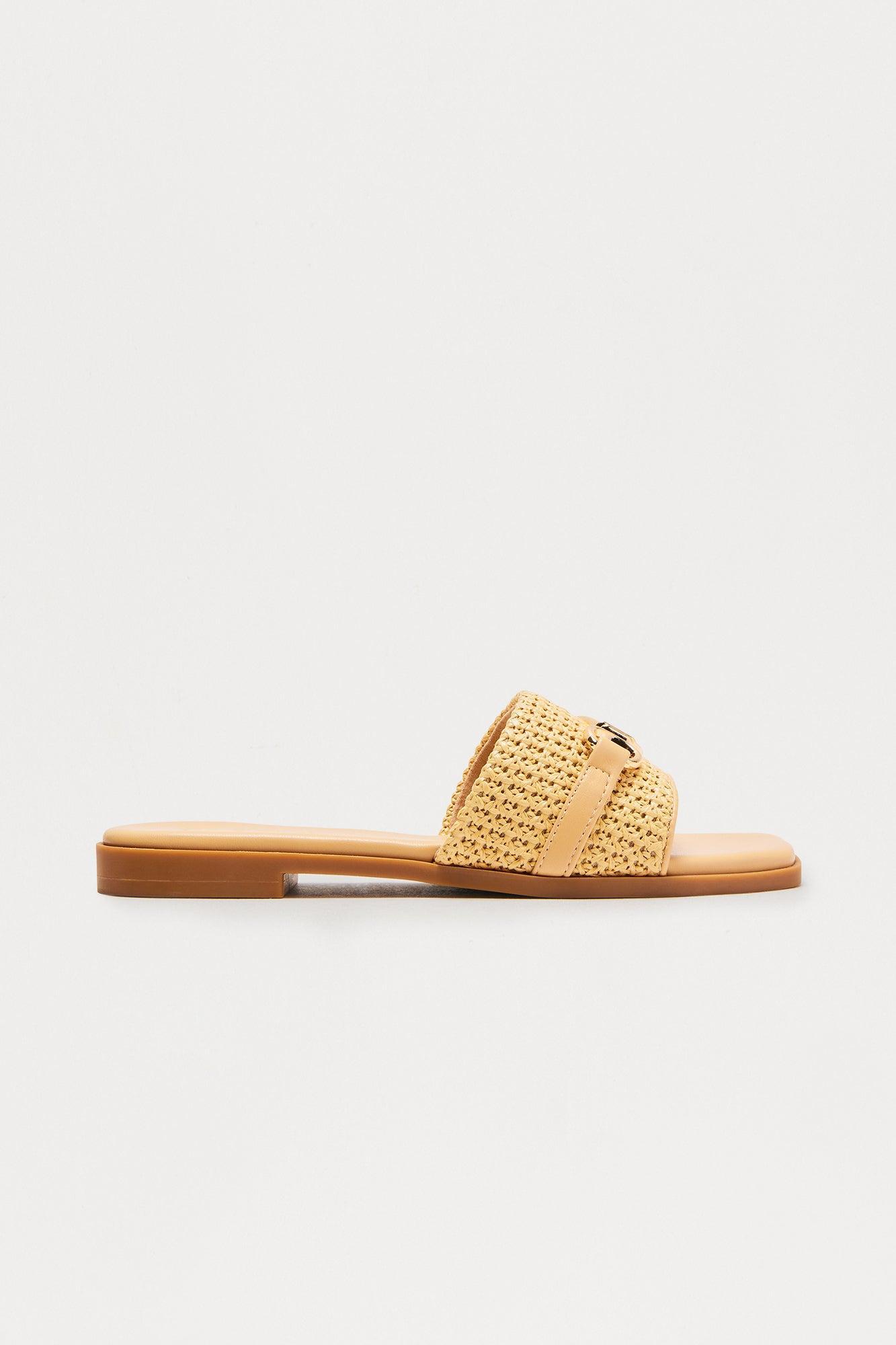 Rhode Island Raffia Sandals - Natural Product Image
