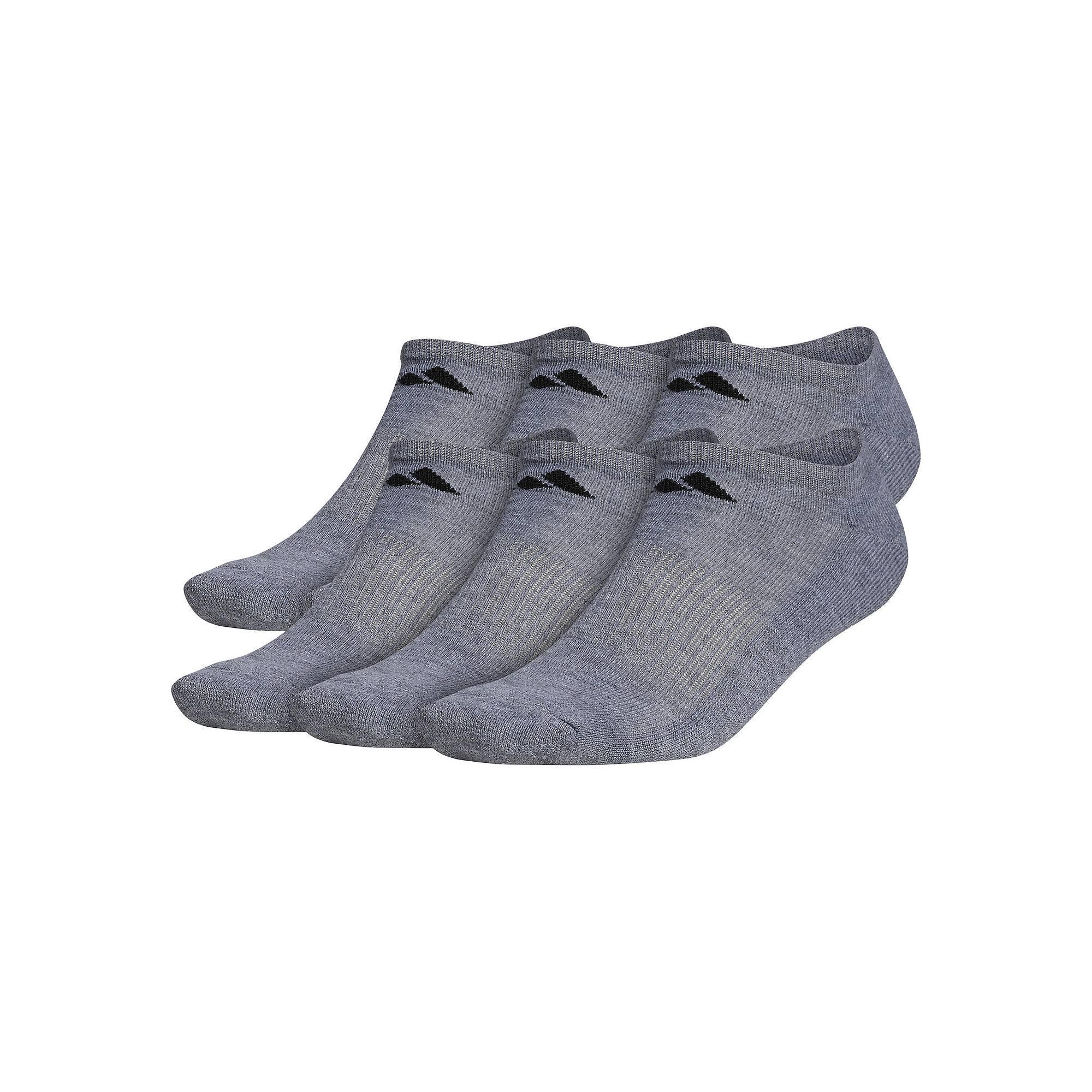 Big & Tall adidas 6-pack Athletic Cushioned No Show Socks, Men's, Size: 12-15, Medium Gray Product Image