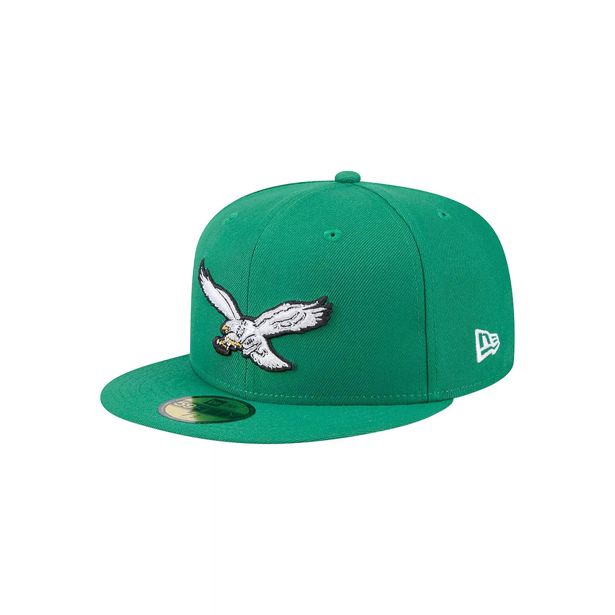 Men's New Era Kelly Green Philadelphia Eagles  Main 59FIFTY Fitted Hat, Size: 7 1/4 Product Image