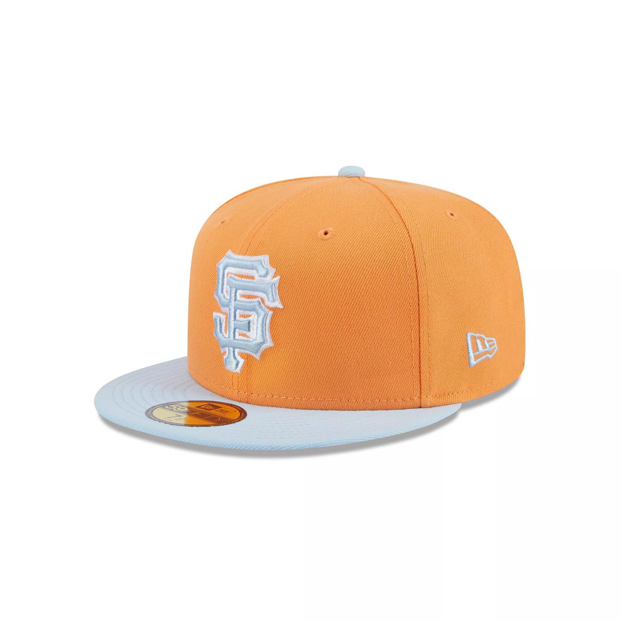 Men's New Era Orange/Light Blue San Francisco Giants Spring Color Basic Two-Tone 59FIFTY Fitted Hat, Size: 7 1/2 Product Image