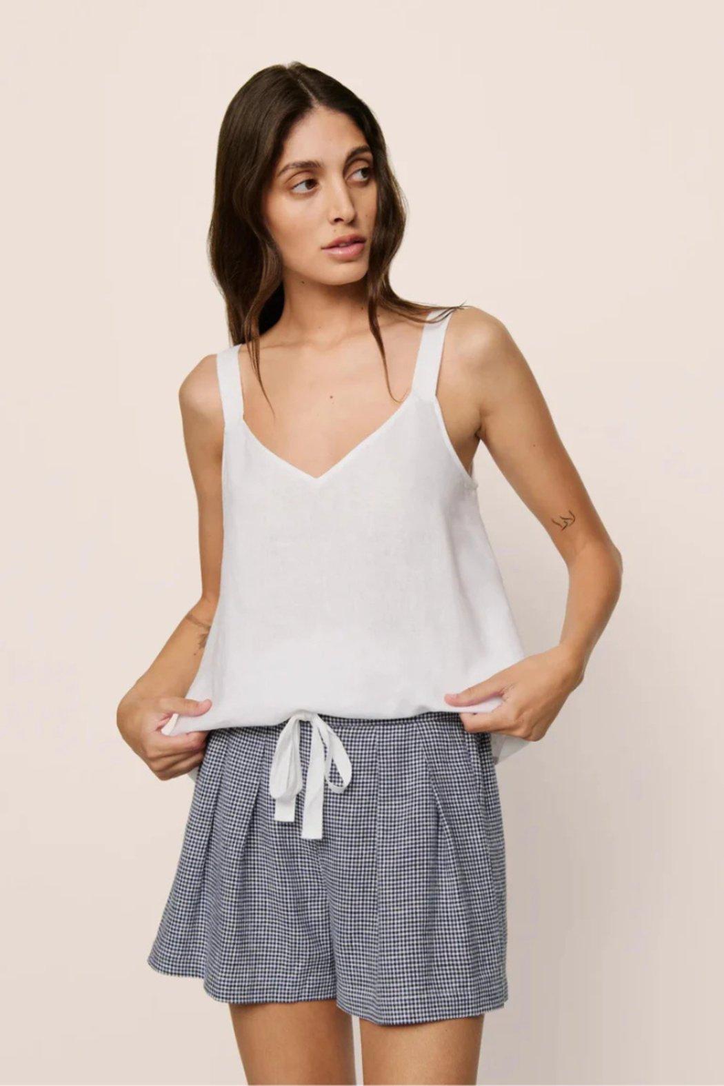 Linen Blend Relaxed Short Product Image