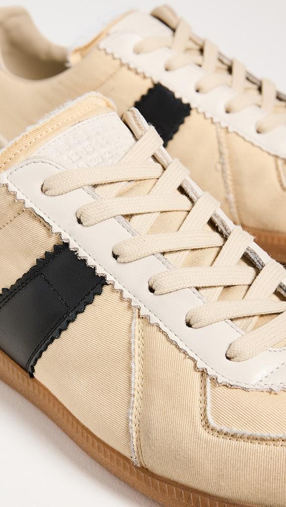 Maison Margiela Distressed Mixed Materials Replica Sneakers | Shopbop Product Image