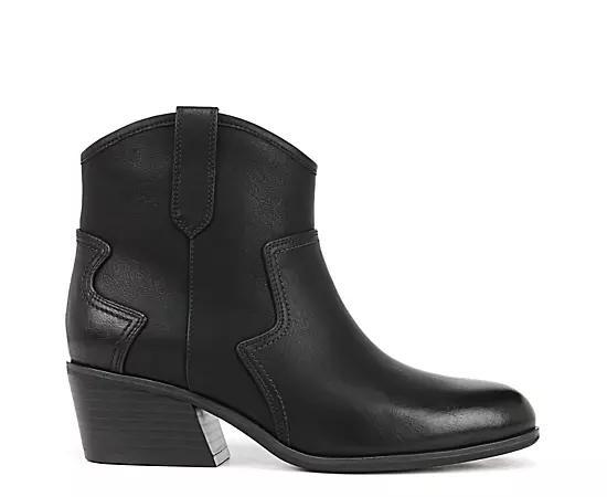 Dr. Scholl's Lasso Women's Western Ankle Boots, Size: 6, Black Off White Product Image
