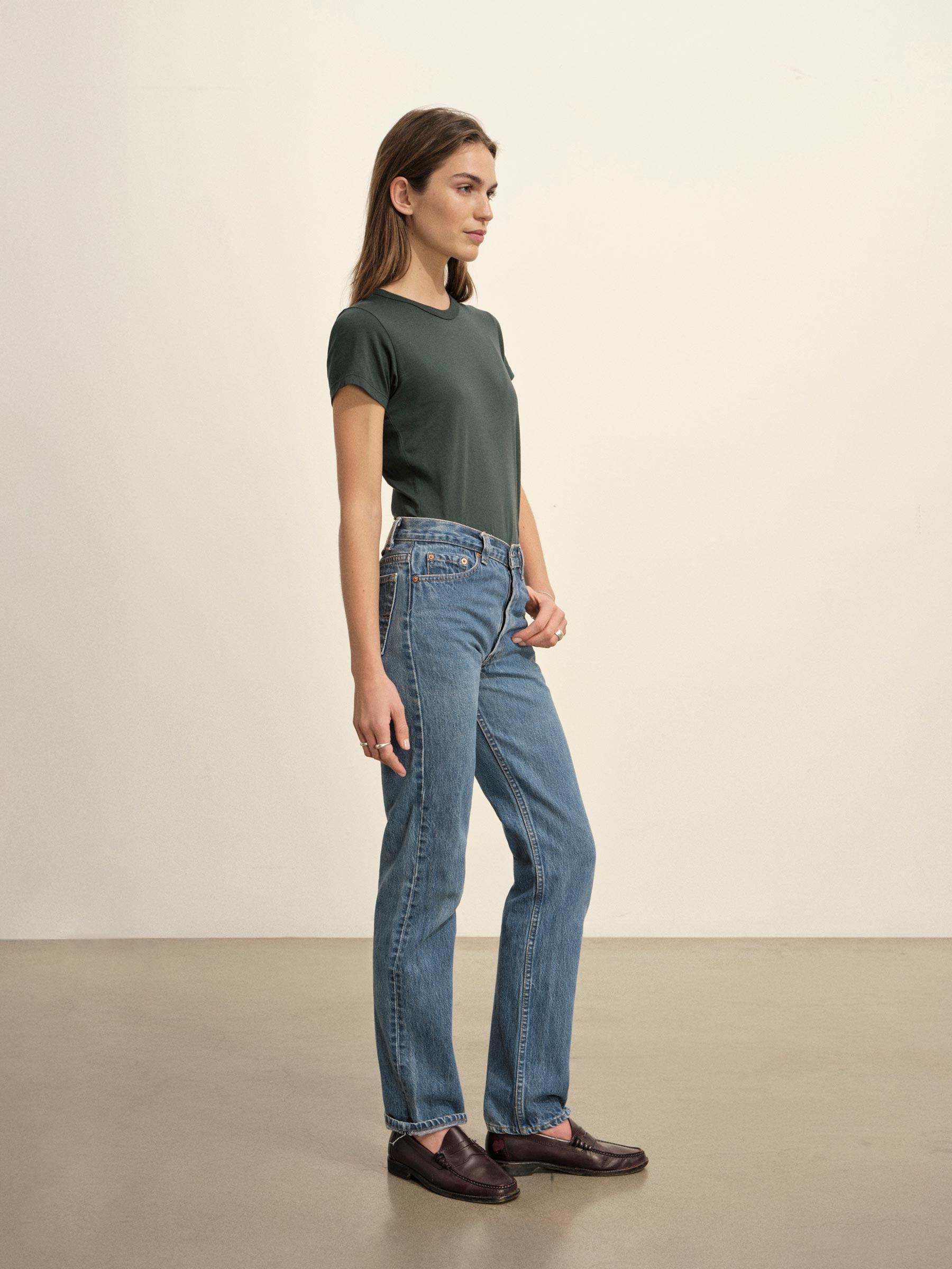Seagrass Pima Slim Crew Product Image