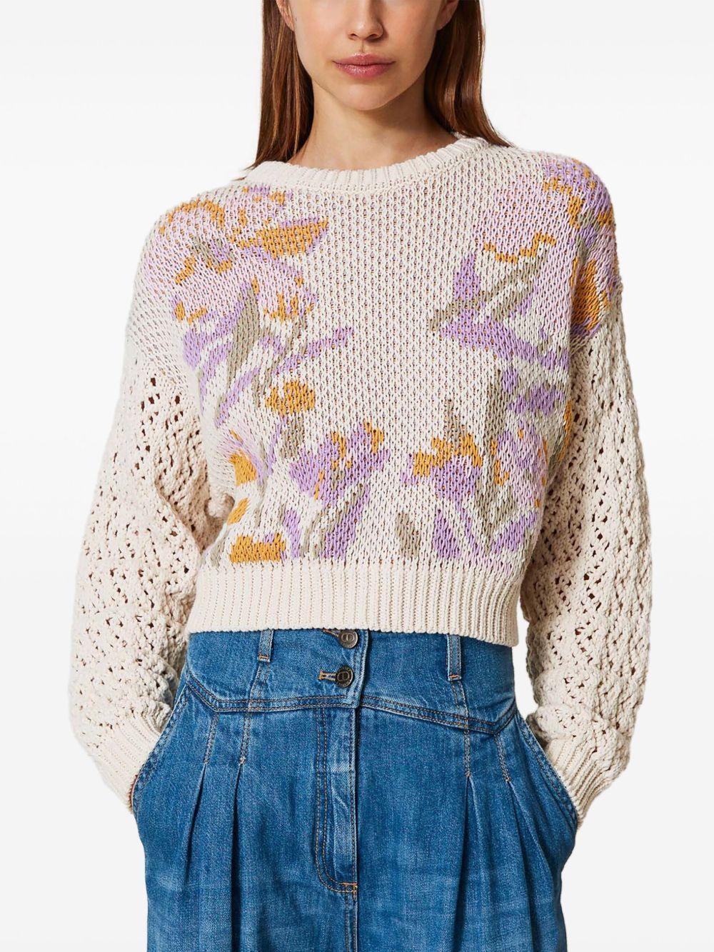 floral-jacquard sweater Product Image