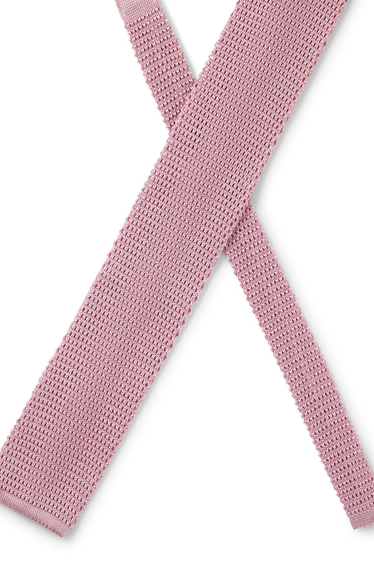 BOSS - BECKHAM x BOSS knit tie in silk - light pink Product Image