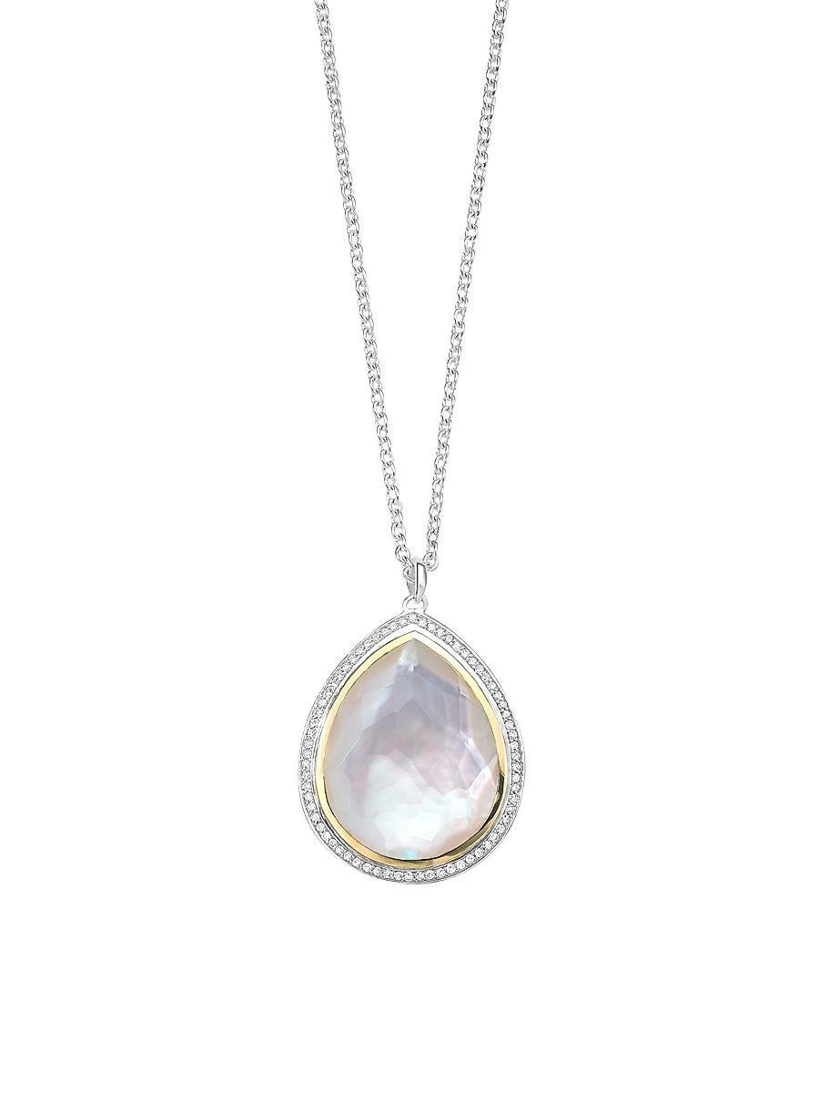 Womens Chimera Sterling Silver, 18K Yellow Gold & Multi-Stone Large Pendant Necklace Product Image