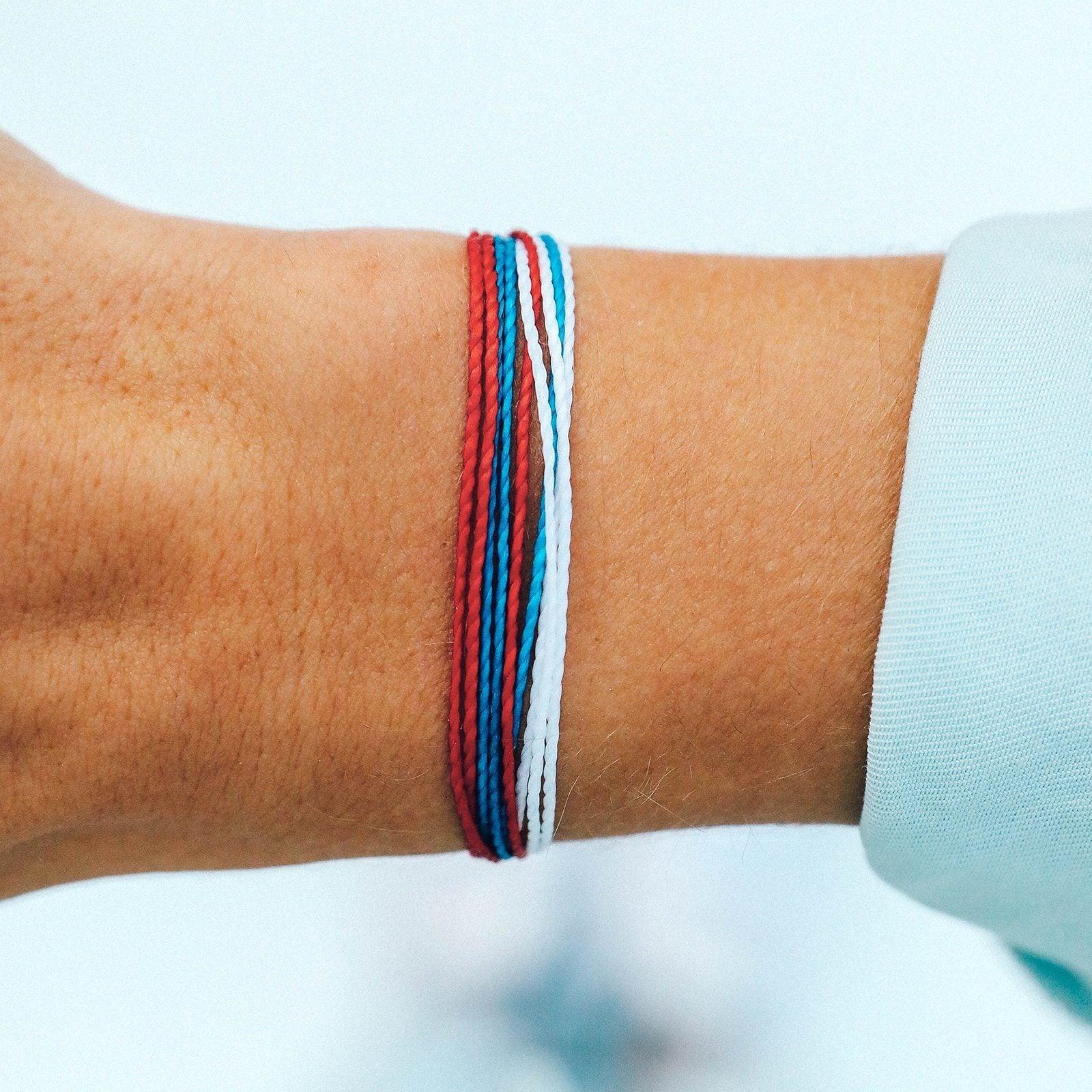 Red, White, & Blue Bracelet Male Product Image