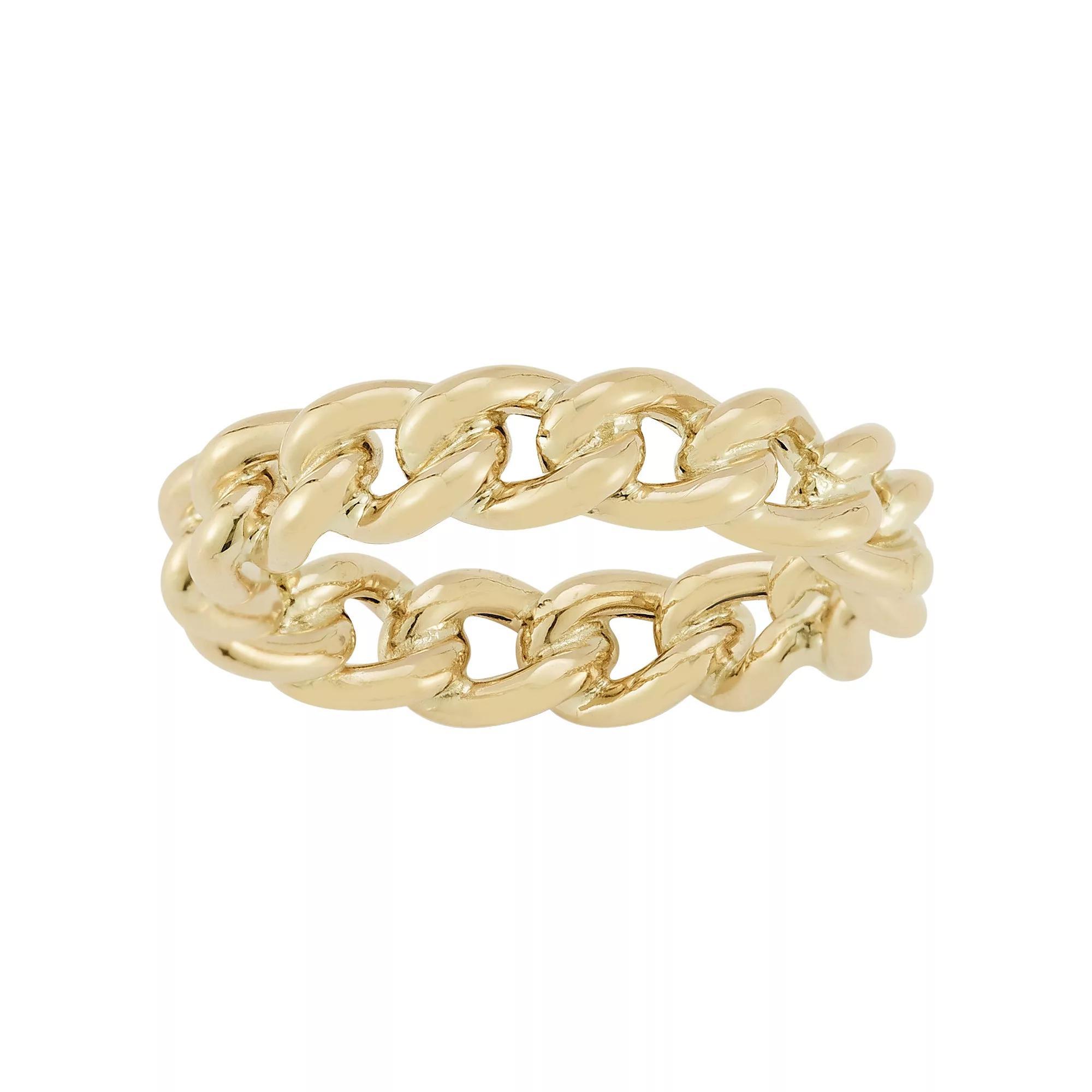 LUMINOR GOLD 14k Gold Curb Ring, Women's, Size: 7 Product Image
