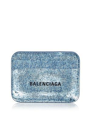 Cash Denim-Print Card Holder Product Image