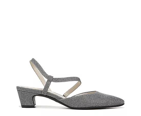 LifeStride Minimalist Women's Slingback Pumps, Size: 9.5, Silver Shimmer Product Image