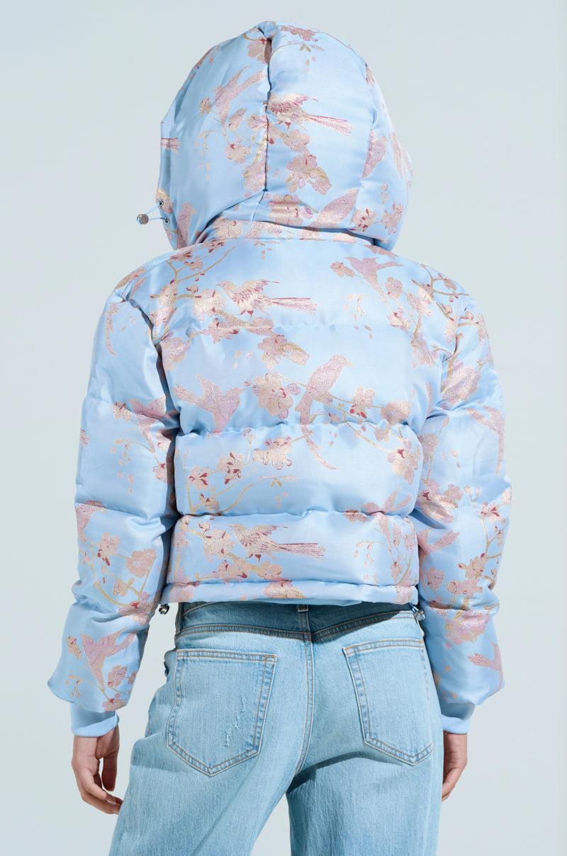 WINTER BLUES BROCADE PUFFER Product Image