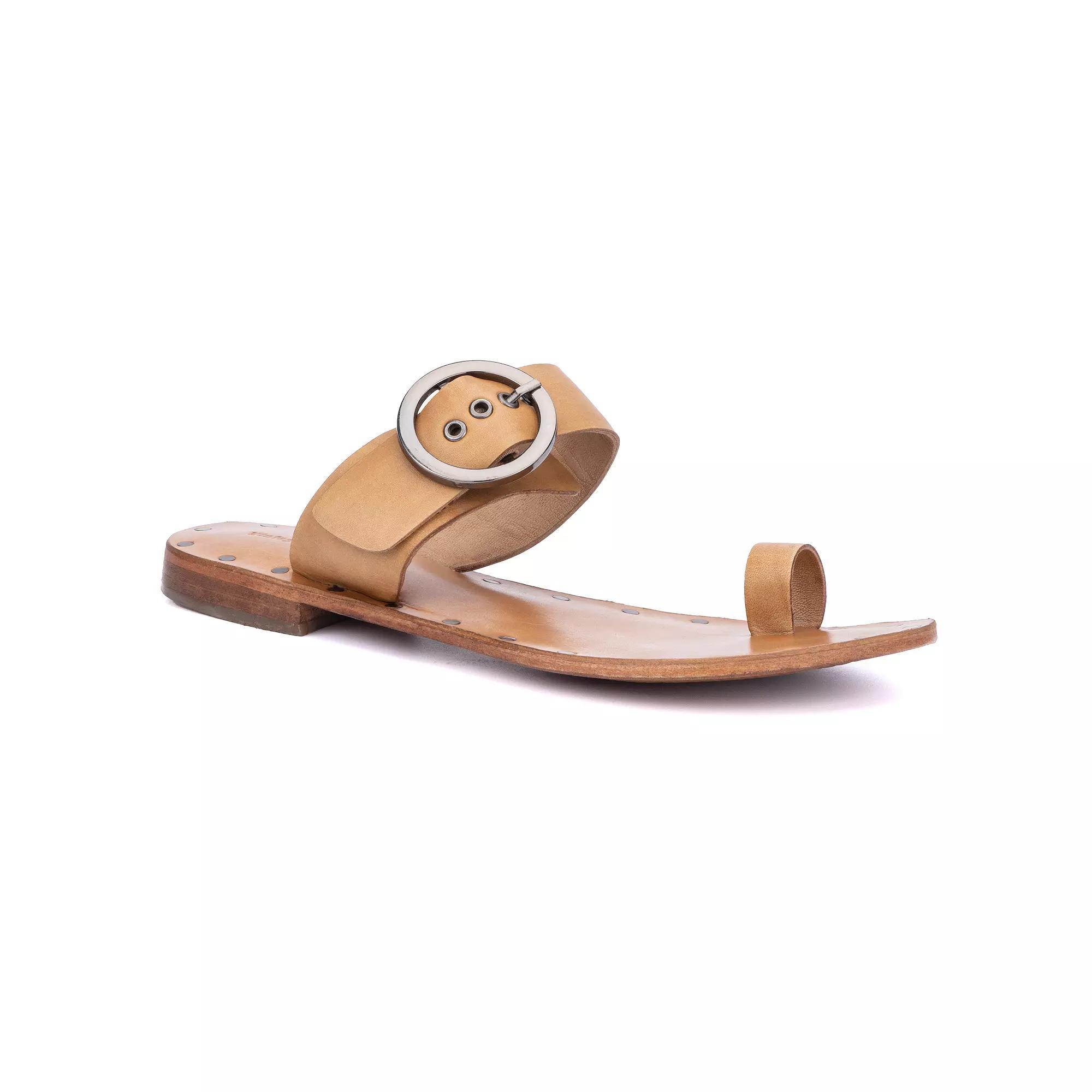Vintage Foundry Co. Lilith Women's Leather Slide Sandals, Size: 7, Camel Product Image