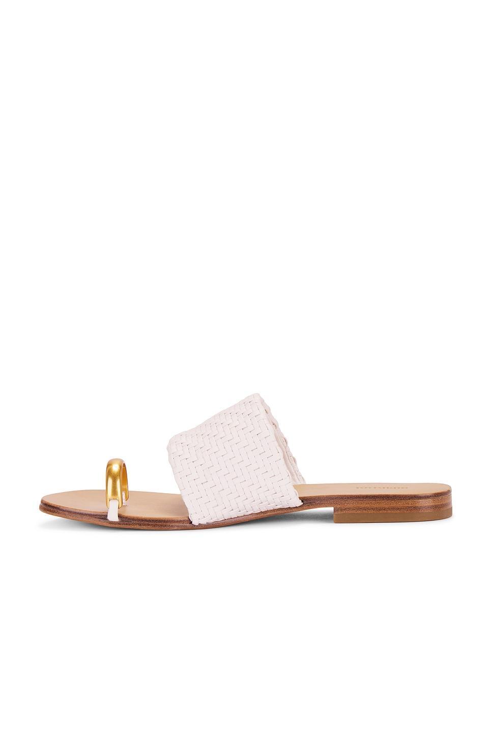 Ariana Woven Leather Sandal With Metal Toe Ring SIMKHAI Product Image