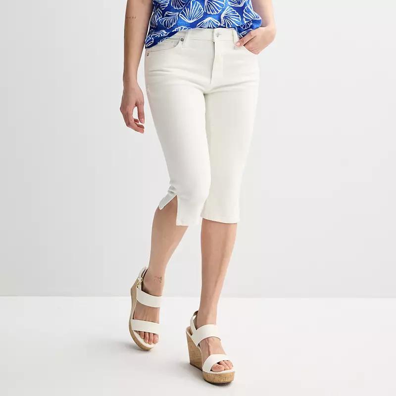 Women's Sonoma Goods For Life® Mid Rise Capris, Size: 6 Regular, Vital White Product Image