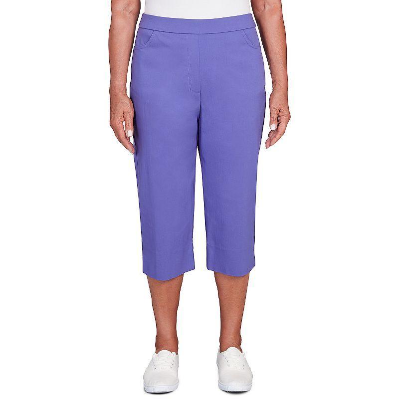 Petite Alfred Dunner Allure Capri Pants, Women's, Size: 18 Petite, Pure White Product Image