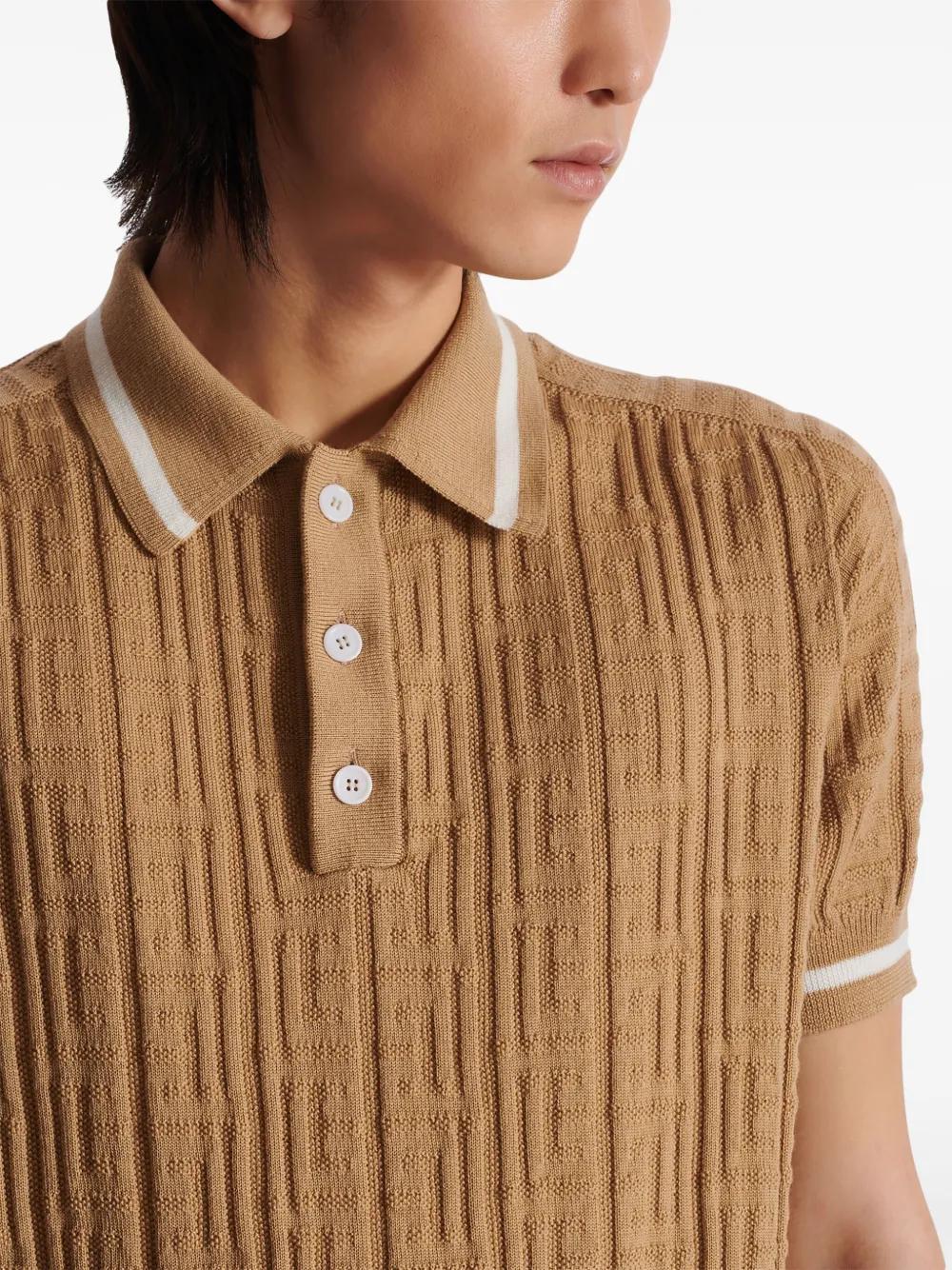 monogram-jacquard polo shirt Product Image