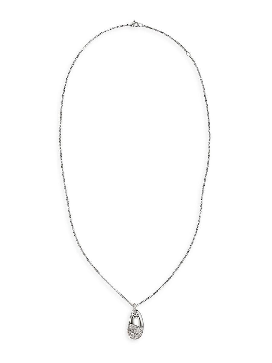 Womens Pebble Sterling Silver & 1.17 TCW Diamond Pendant Necklace Product Image