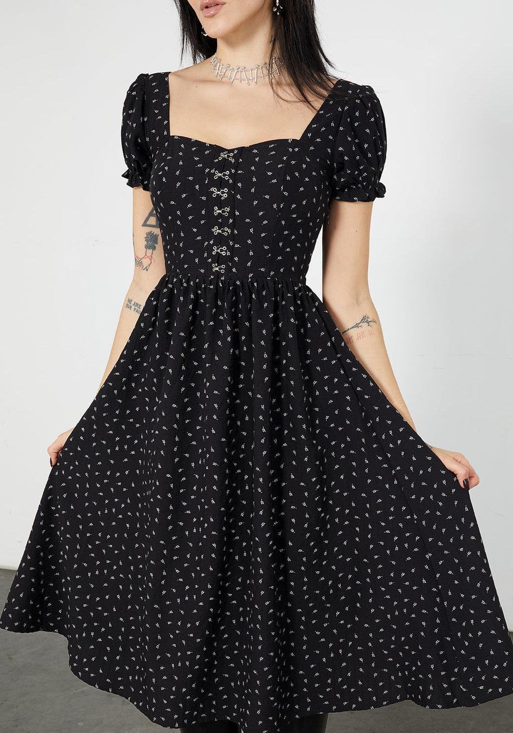 Mortem Floral Print Midi Dress Product Image