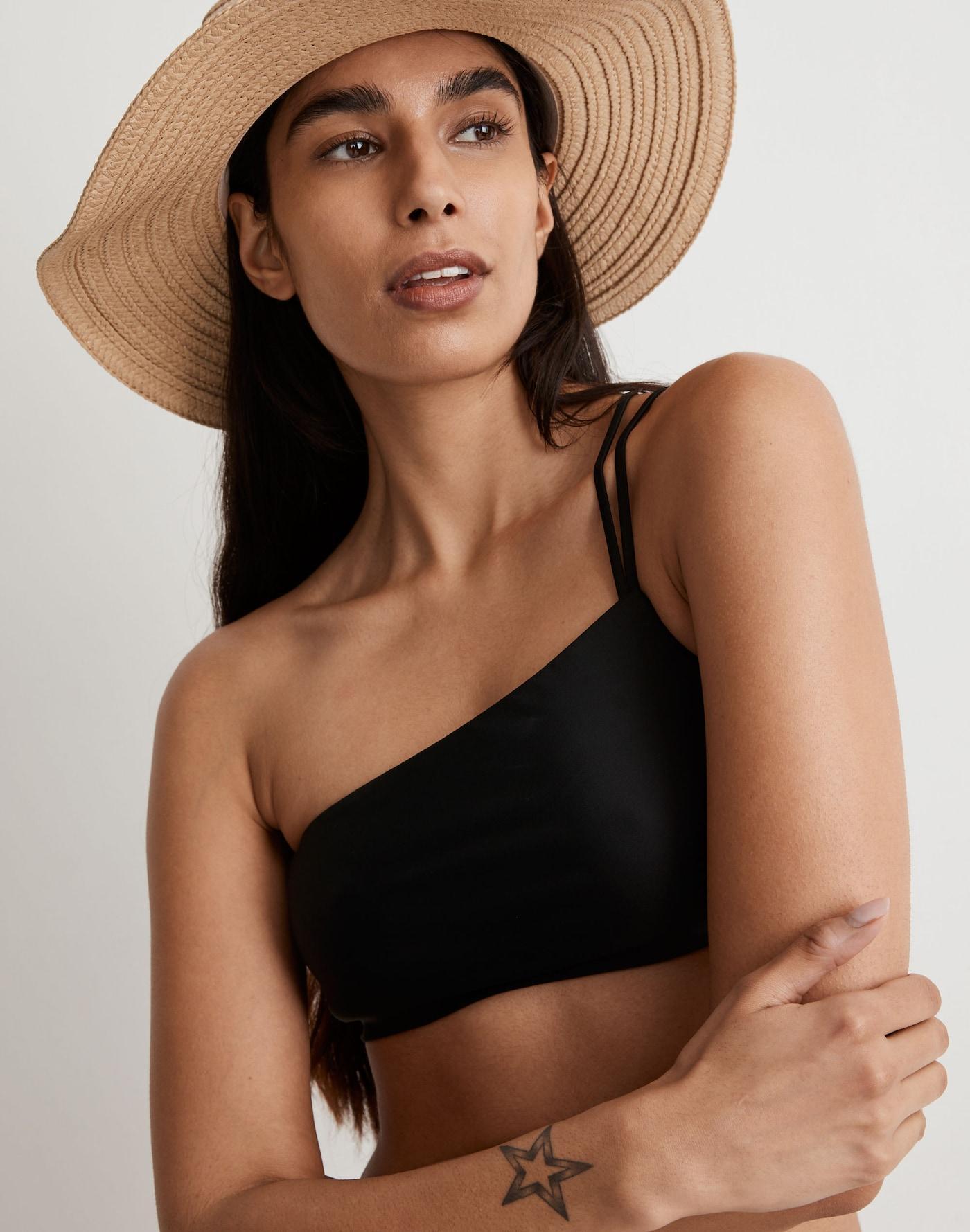 Double-Strap One-Shoulder Bikini Top Product Image