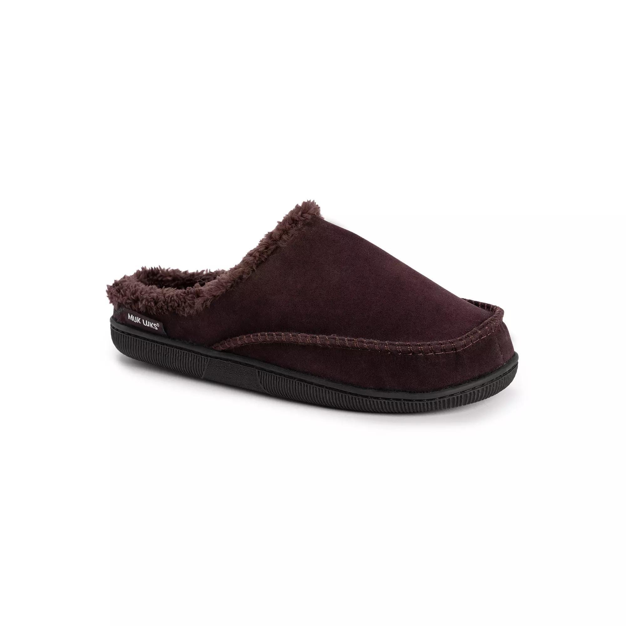 MUK LUKS Matt Printed Berber Mens Suede Clogs Product Image