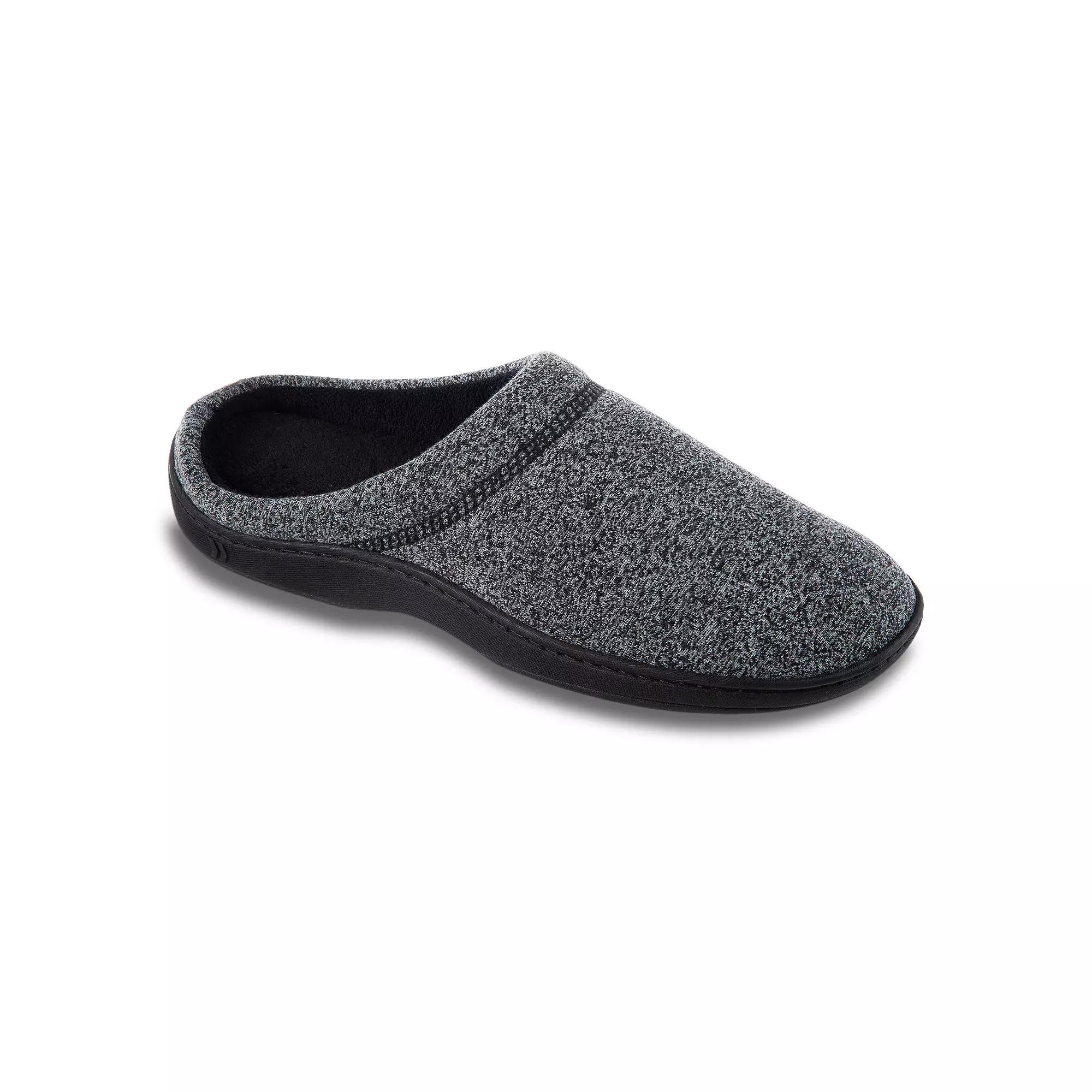 isotoner Space Dye Men's Clog Slippers, Size: Medium, Black Product Image