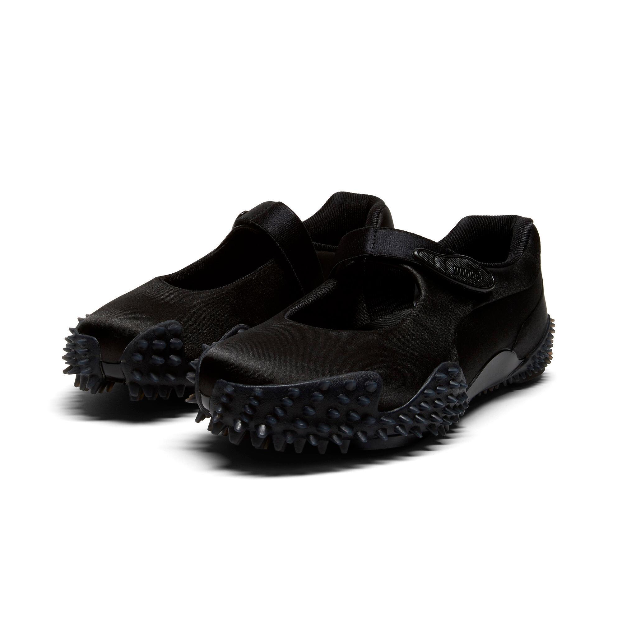PUMA Mostro Fey Satin Sneakers Women in Black/Cool Dark Grey Product Image