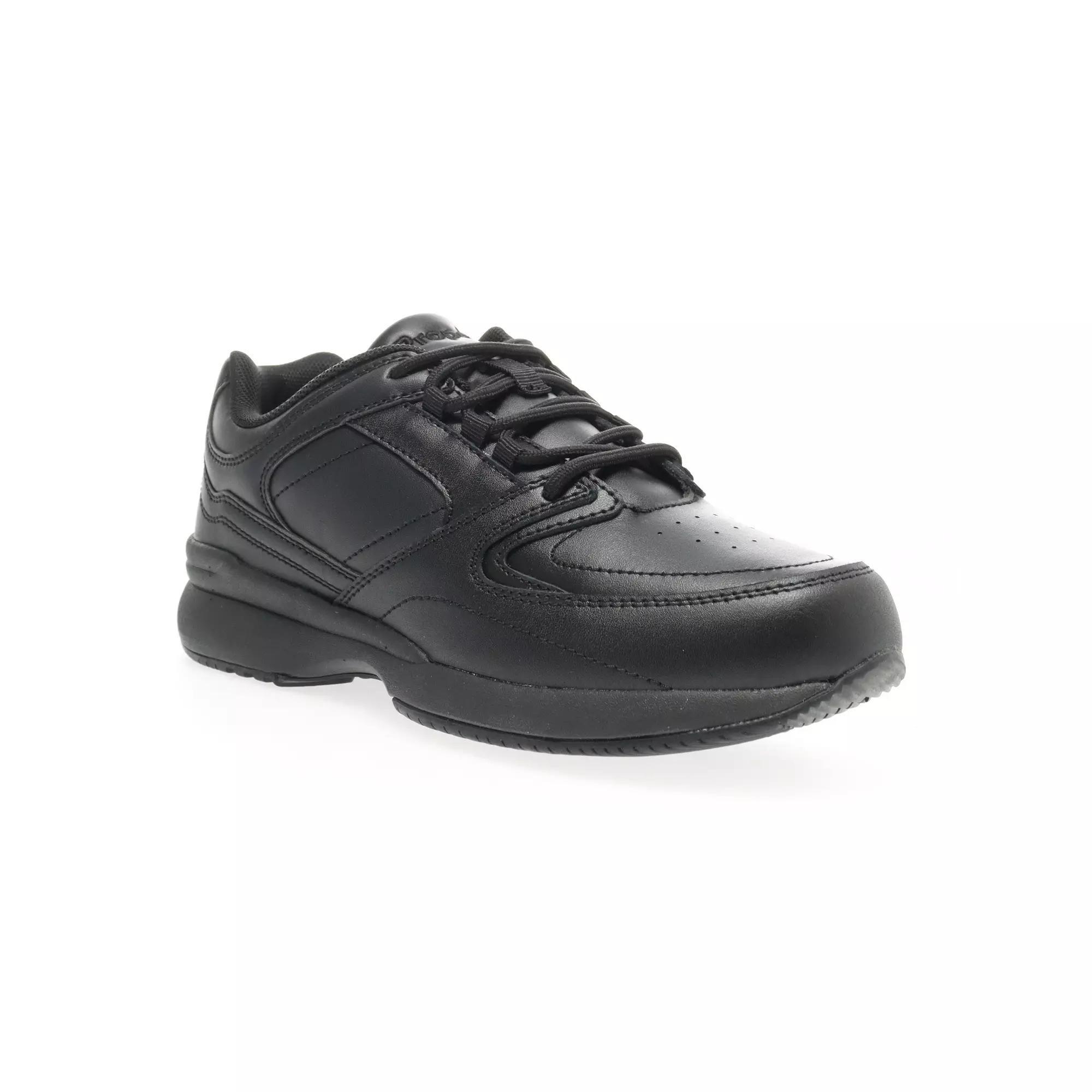 Propet Lifewalker Women's Leather Sport Sneakers, Size: 10 Wide, Black Product Image