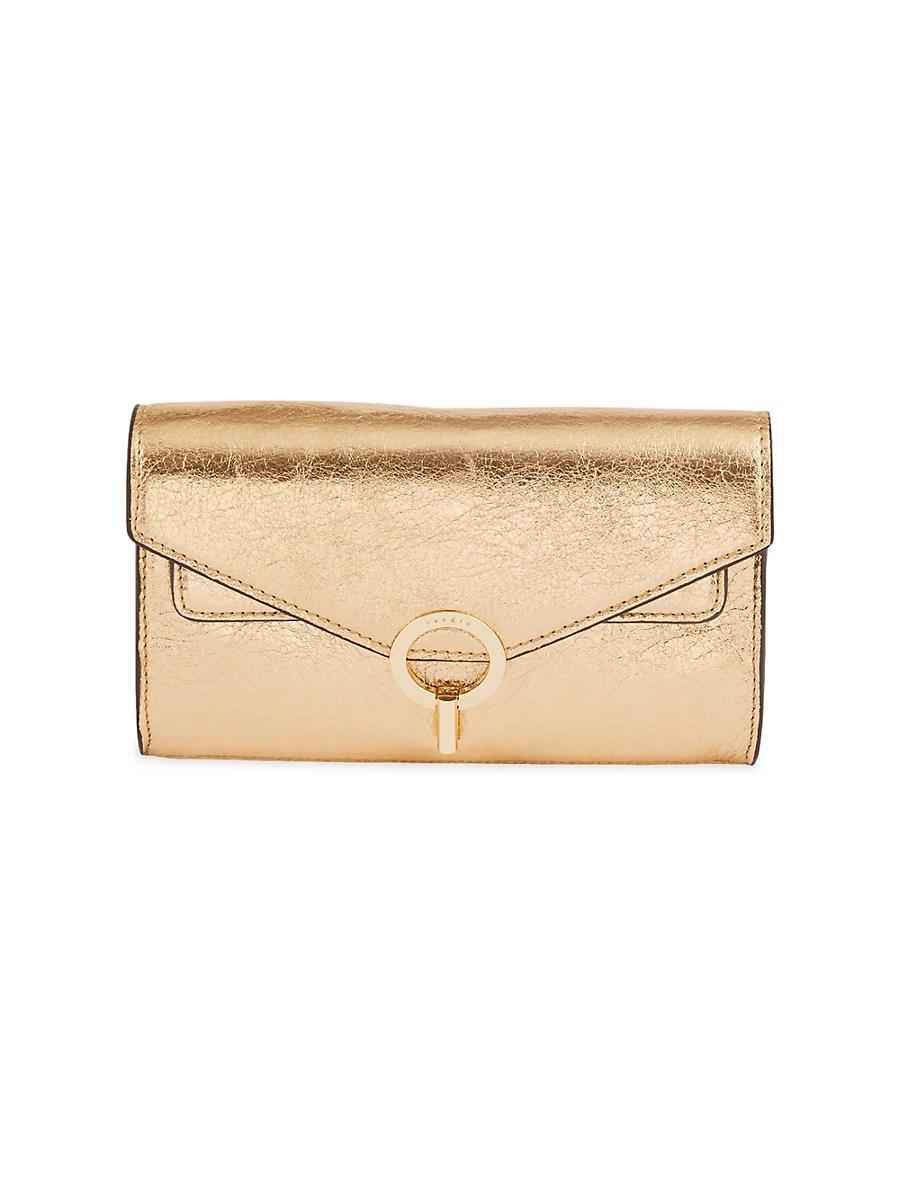 Sandro Yza Metallic Leather Shoulder Bag Product Image