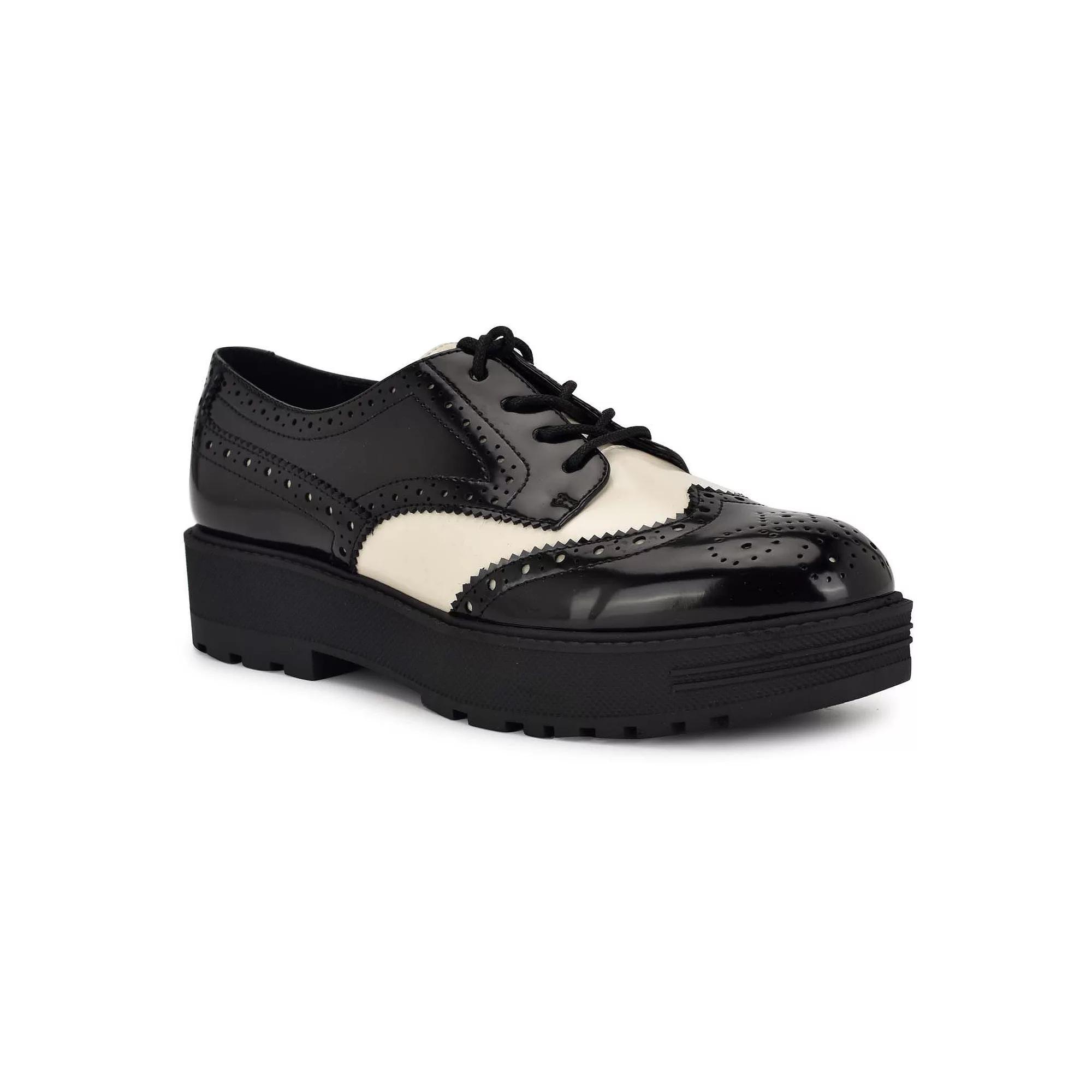Nine West Resttin Women's Platform Oxfords, Size: 8.5, Black Patent Product Image