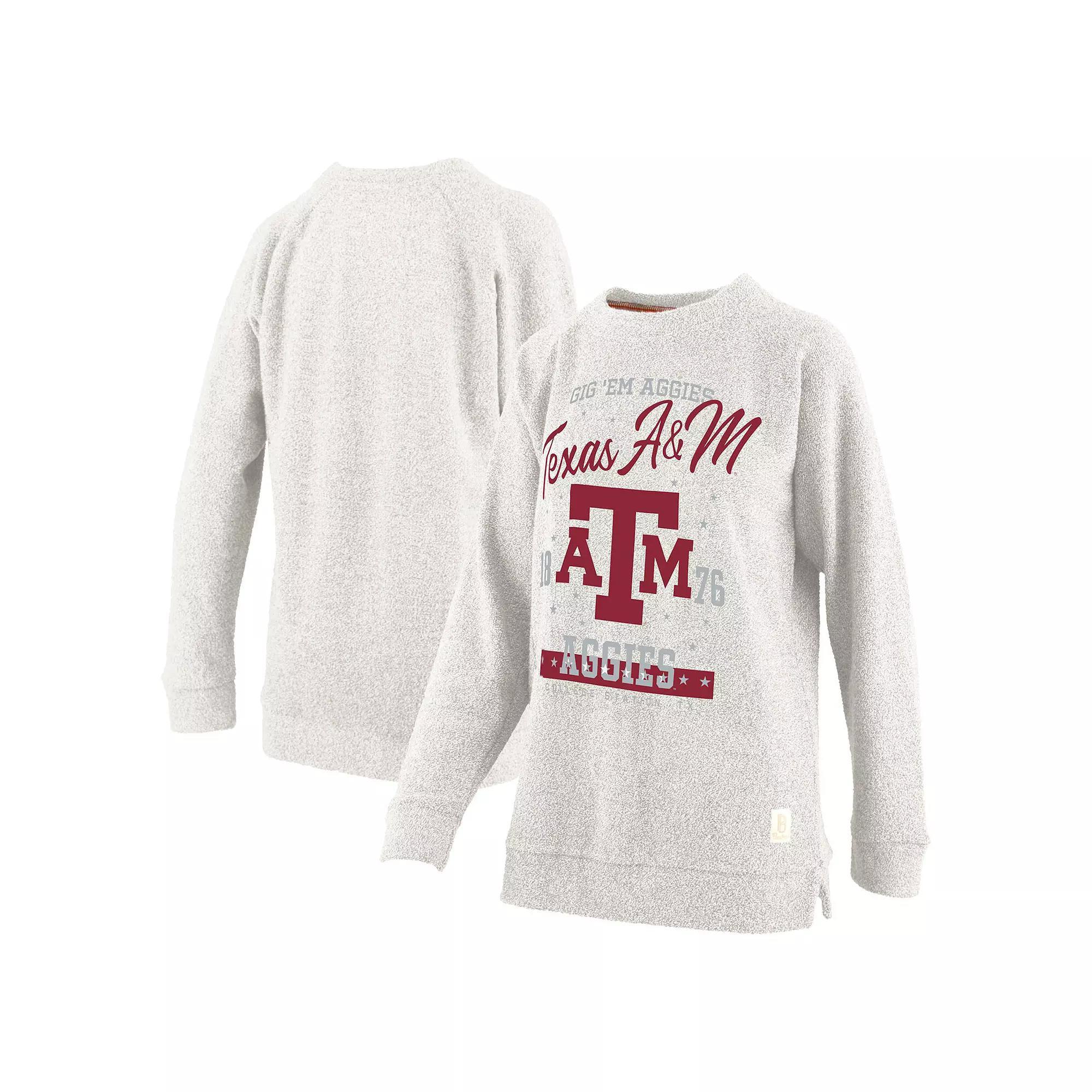 Women's Pressbox Oatmeal Texas A&M Aggies Plus Size Comfy Cairo Terry Pullover Sweatshirt, Size: 2XL, Team Product Image
